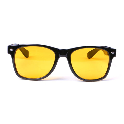 Unisex Square Yellow Lenses Acrylic Night-Vision Glasses Driving Glasses