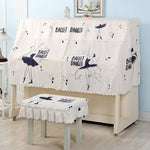 Modern Printed Piano Cover Cartoon Dust Cover Piano Half Cover Piano Decoration