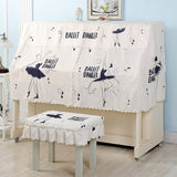 Modern Printed Piano Cover Cartoon Dust Cover Piano Half Cover Piano Decoration