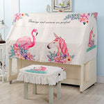 Modern Printed Piano Cover Cartoon Dust Cover Piano Half Cover Piano Decoration