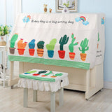 Modern Printed Piano Cover Cartoon Dust Cover Piano Half Cover Piano Decoration