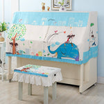 Modern Printed Piano Cover Cartoon Dust Cover Piano Half Cover Piano Decoration