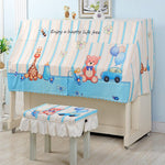 Modern Printed Piano Cover Cartoon Dust Cover Piano Half Cover Piano Decoration