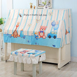 Modern Printed Piano Cover Cartoon Dust Cover Piano Half Cover Piano Decoration