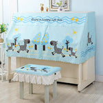 Modern Printed Piano Cover Cartoon Dust Cover Piano Half Cover Piano Decoration
