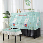 Modern Printed Piano Cover Cartoon Dust Cover Piano Half Cover Piano Decoration