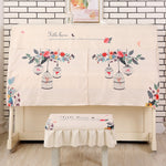 Modern Printed Piano Cover Cartoon Dust Cover Piano Half Cover Piano Decoration