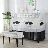 Modern Printed Piano Cover Cartoon Dust Cover Piano Half Cover Piano Decoration