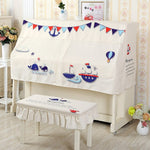 Modern Printed Piano Cover Cartoon Dust Cover Piano Half Cover Piano Decoration