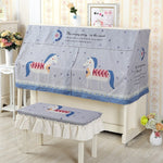 Modern Printed Piano Cover Cartoon Dust Cover Piano Half Cover Piano Decoration