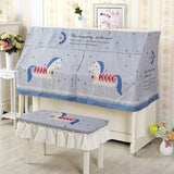 Modern Printed Piano Cover Cartoon Dust Cover Piano Half Cover Piano Decoration