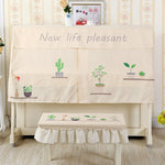 Modern Printed Piano Cover Cartoon Dust Cover Piano Half Cover Piano Decoration