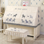 Modern Printed Piano Cover Cartoon Dust Cover Piano Half Cover Piano Decoration