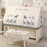 Modern Printed Piano Cover Cartoon Dust Cover Piano Half Cover Piano Decoration