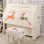 Modern Printed Piano Cover Cartoon Dust Cover Piano Half Cover Piano Decoration
