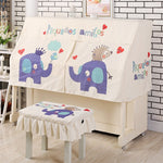 Modern Printed Piano Cover Cartoon Dust Cover Piano Half Cover Piano Decoration