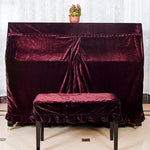 Durable With  Cover Piano Cover Macrame Dust-Proof Home Protective Anti-scratch Beautiful Soft Velvet Practical Hand Wash
