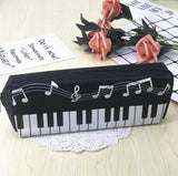 1 Pcs Creative Music Notes Piano Keyboard Pencil Case Large Capacity Pencil Bags Stationery Office School Students Prizes Gift