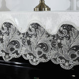 High-end Lace Piano Cover Half Cover 100*200cm Korean Piano Cloth Piano Towel Princess Style White Piano Full Cover