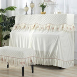 All Inclusive Lace Piano Cover single double Stool covers Korean Style Piano Dust proof Cover Do not take it off to play