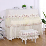 All Inclusive Lace Piano Cover single double Stool covers Korean Style Piano Dust proof Cover Do not take it off to play