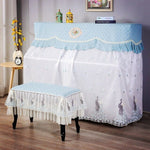 All Inclusive Lace Piano Cover single double Stool covers Korean Style Piano Dust proof Cover Do not take it off to play