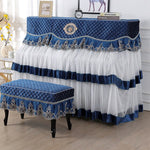All Inclusive Lace Piano Cover single double Stool covers Korean Style Piano Dust proof Cover Do not take it off to play