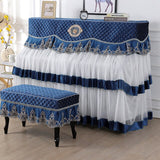 All Inclusive Lace Piano Cover single double Stool covers Korean Style Piano Dust proof Cover Do not take it off to play