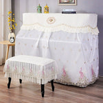 All Inclusive Lace Piano Cover single double Stool covers Korean Style Piano Dust proof Cover Do not take it off to play