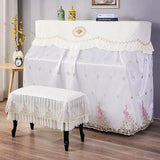 All Inclusive Lace Piano Cover single double Stool covers Korean Style Piano Dust proof Cover Do not take it off to play