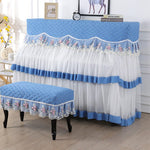 All Inclusive Lace Piano Cover single double Stool covers Korean Style Piano Dust proof Cover Do not take it off to play