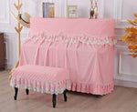 All Inclusive Lace Piano Cover single double Stool covers Korean Style Piano Dust proof Cover Do not take it off to play