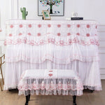 All Inclusive Lace Piano Cover single double Stool covers Korean Style Piano Dust proof Cover Do not take it off to play