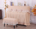 All Inclusive Lace Piano Cover single double Stool covers Korean Style Piano Dust proof Cover Do not take it off to play
