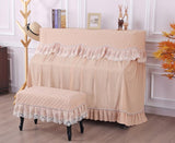 All Inclusive Lace Piano Cover single double Stool covers Korean Style Piano Dust proof Cover Do not take it off to play