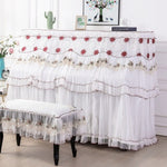All Inclusive Lace Piano Cover single double Stool covers Korean Style Piano Dust proof Cover Do not take it off to play
