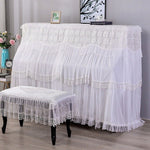 All Inclusive Lace Piano Cover single double Stool covers Korean Style Piano Dust proof Cover Do not take it off to play