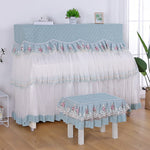 All Inclusive Lace Piano Cover single double Stool covers Korean Style Piano Dust proof Cover Do not take it off to play