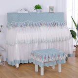 All Inclusive Lace Piano Cover single double Stool covers Korean Style Piano Dust proof Cover Do not take it off to play