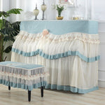 All Inclusive Lace Piano Cover single double Stool covers Korean Style Piano Dust proof Cover Do not take it off to play