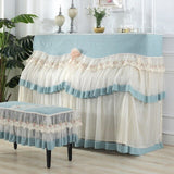 All Inclusive Lace Piano Cover single double Stool covers Korean Style Piano Dust proof Cover Do not take it off to play
