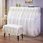 All Inclusive Lace Piano Cover single double Stool covers Korean Style Piano Dust proof Cover Do not take it off to play