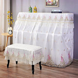 All Inclusive Lace Piano Cover single double Stool covers Korean Style Piano Dust proof Cover Do not take it off to play