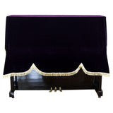 Foldable Dust Proof Anti Scratch Soft Piano Cover Washable Home Keyboard Gold Velvet Upright Vertical Protective Universal