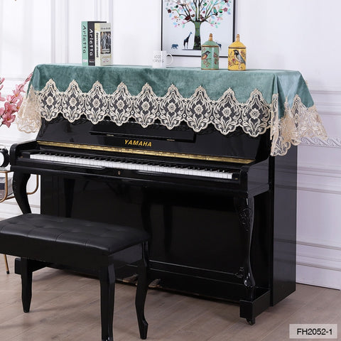 European Embroidered Piano Cover Fleece table cloth Dustproof Cover piano Towel Water-soluble Lace flower FH2052-1