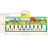 Montessori Toys Musical Mat with Animal Educational Toys for Kids Baby Piano Carpet Music Game Instrument Baby toy 1 to 2 years