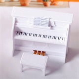 Miniature 1/12 Dollhouse Wooden Piano with Stool Musical Instrument Model for Doll Accessories Home Decor домик для кукол 3pcs