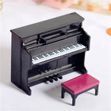 Miniature 1/12 Dollhouse Wooden Piano with Stool Musical Instrument Model for Doll Accessories Home Decor домик для кукол 3pcs