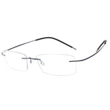 HDCRAFTER Mens Lightweight Titanium Rimless Eyeglasses Frames Prescription Optical Glasses Frame for women Frameless Frames