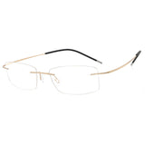 HDCRAFTER Mens Lightweight Titanium Rimless Eyeglasses Frames Prescription Optical Glasses Frame for women Frameless Frames